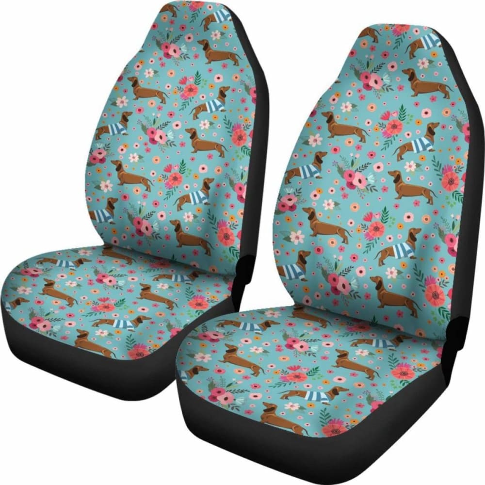 Dachshund Flower Car Seat Covers 092813 - YourCarButBetter