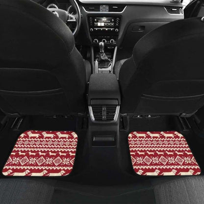 Dachshund Nordic Pattern Front And Back Car Mats 092813 - YourCarButBetter