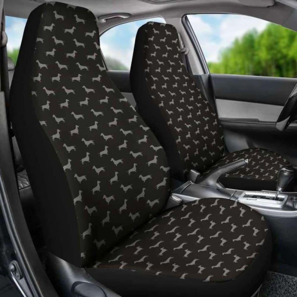 Dachshund Pattern Black Car Seat Covers Awesome 092813 - YourCarButBetter