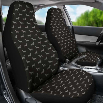 Dachshund Pattern Black Car Seat Covers Awesome 092813 - YourCarButBetter