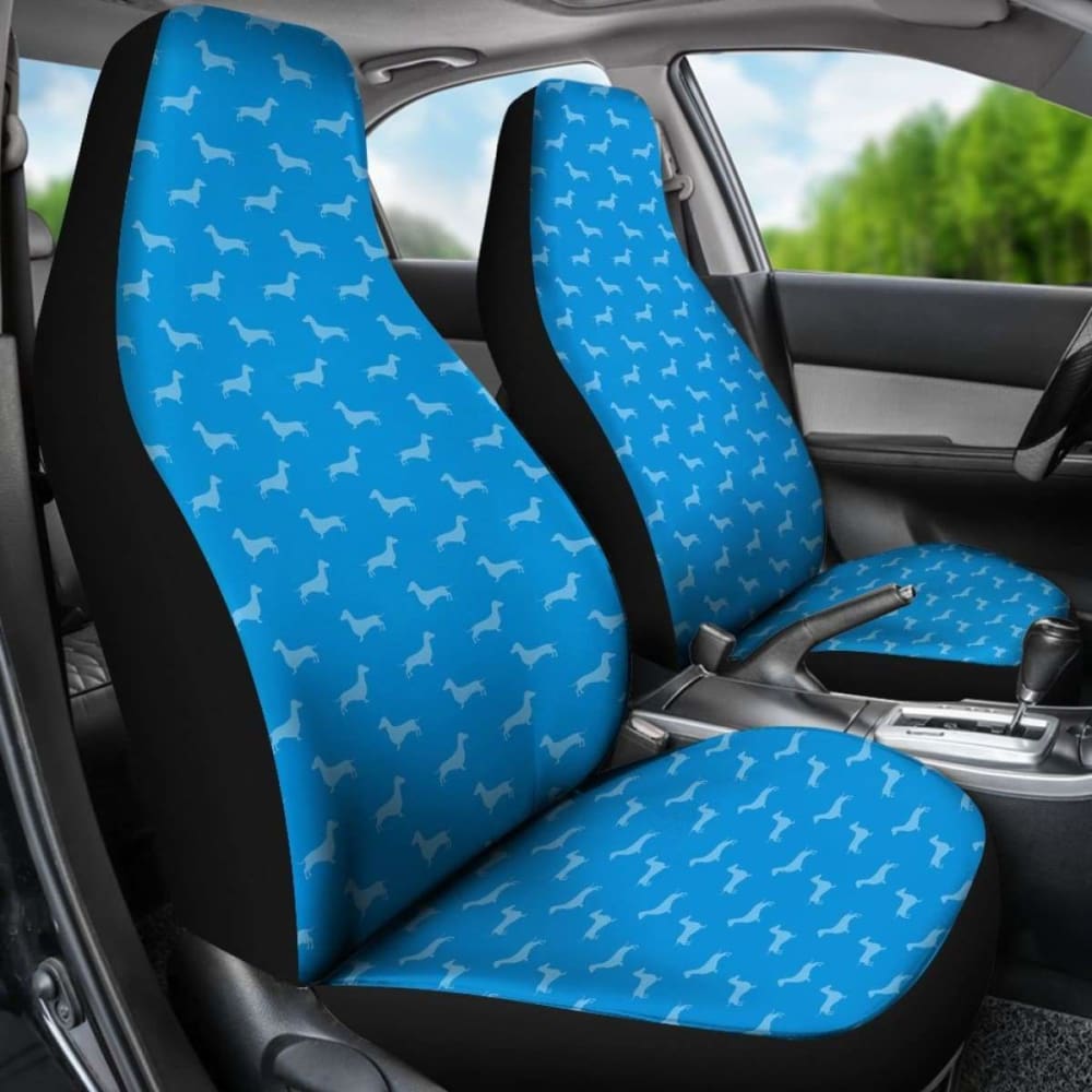 Dachshund Pattern Blue Car Seat Covers Bestselling 092813 - YourCarButBetter