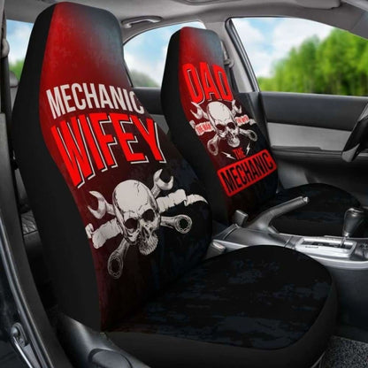Dad & Wifey Mechanic Car Seat Covers 174914 - YourCarButBetter