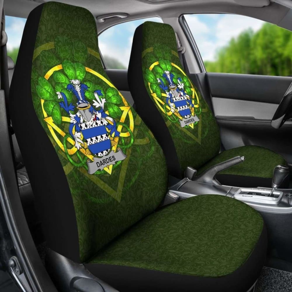 Dardes Or Dardis Ireland Car Seat Cover Celtic Shamrock (Set Of Two) 154230 - YourCarButBetter