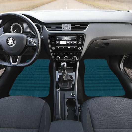 Dark Blue American Flag Car Floor Mats 211206 - YourCarButBetter