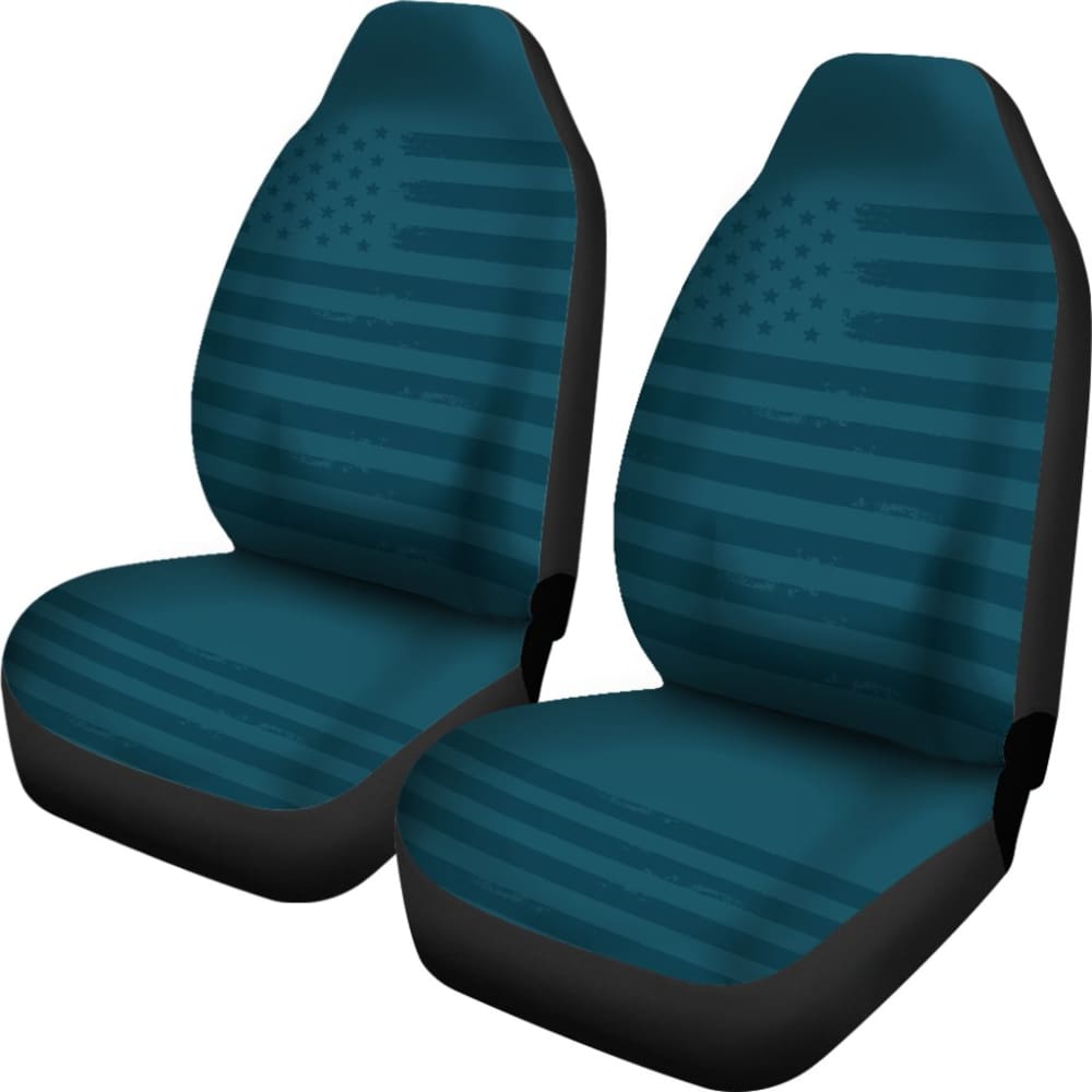 Dark Blue American Flag Car Seat Covers 211206 - YourCarButBetter