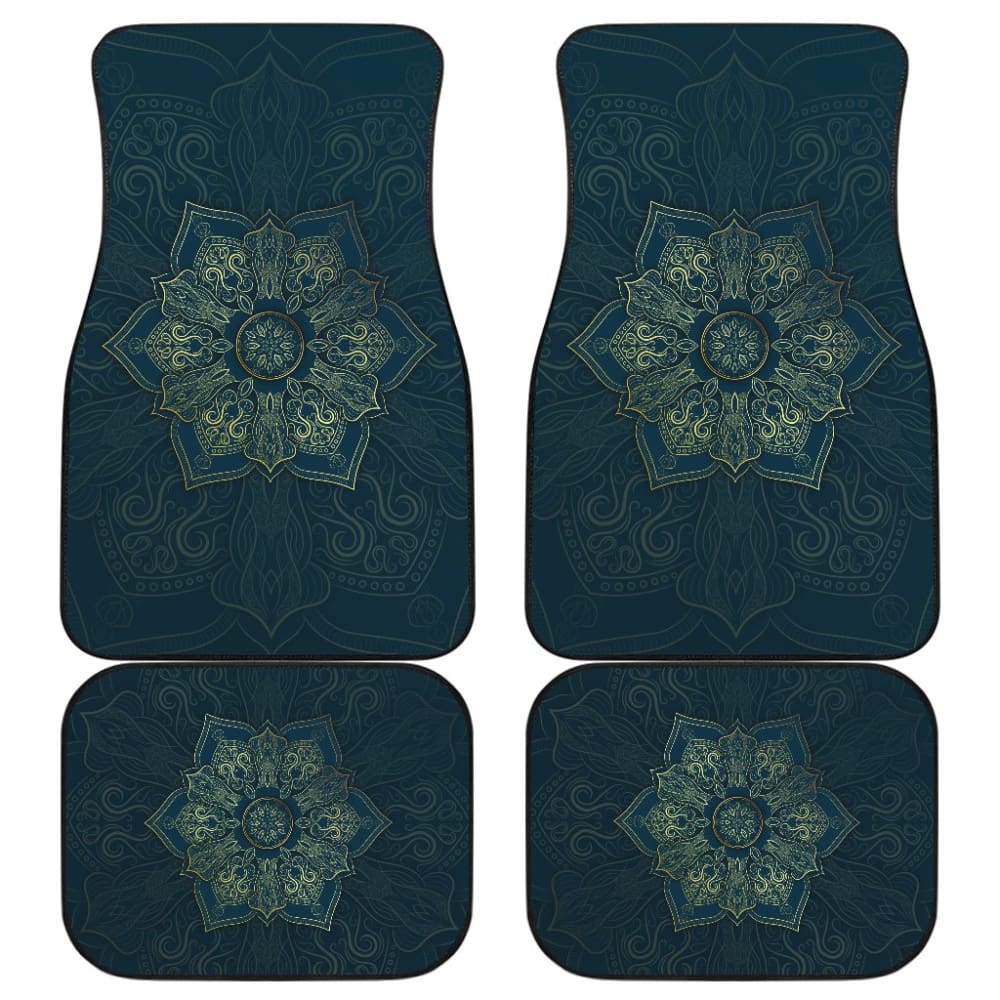 Dark Blue Mandala Star Car Floor Mats 211706 - YourCarButBetter