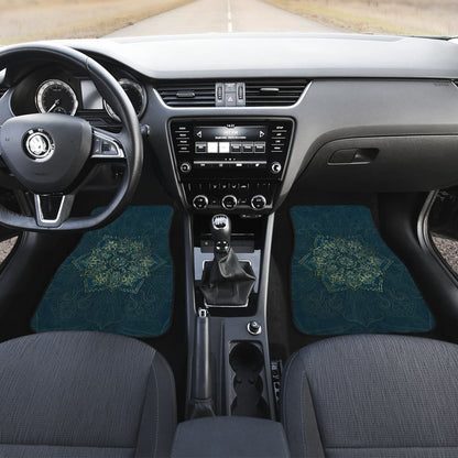 Dark Blue Mandala Star Car Floor Mats 211706 - YourCarButBetter