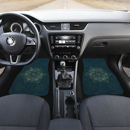 Dark Blue Mandala Star Car Floor Mats 211706 - YourCarButBetter