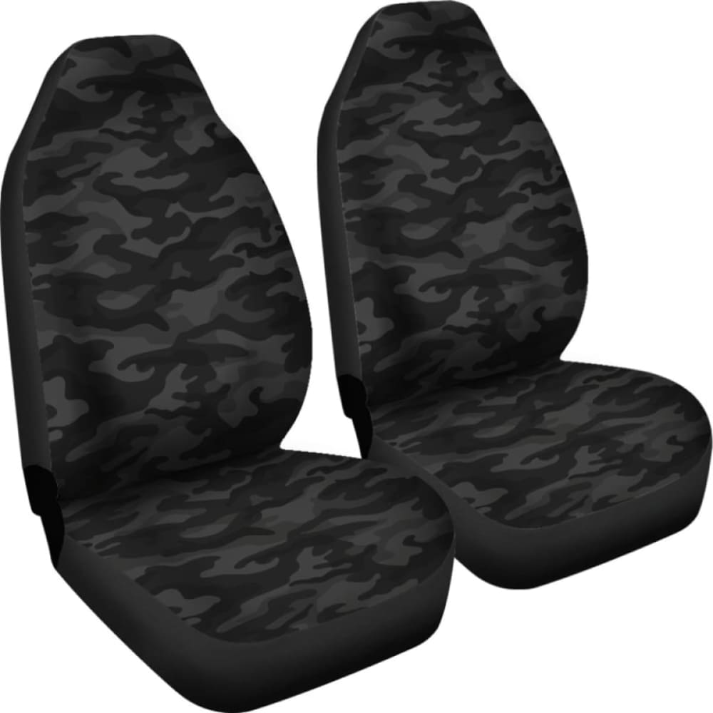Dark Grey Camouflage Car Seat Covers 112608