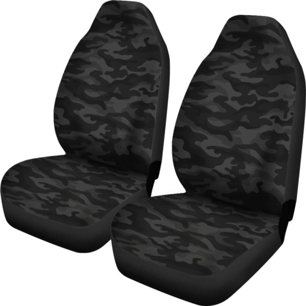 Dark Grey Camouflage Car Seat Covers 112608