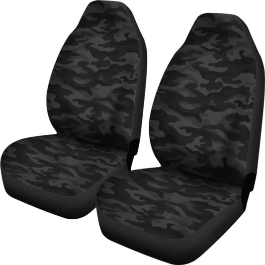 Dark Grey Camouflage Car Seat Covers 112608