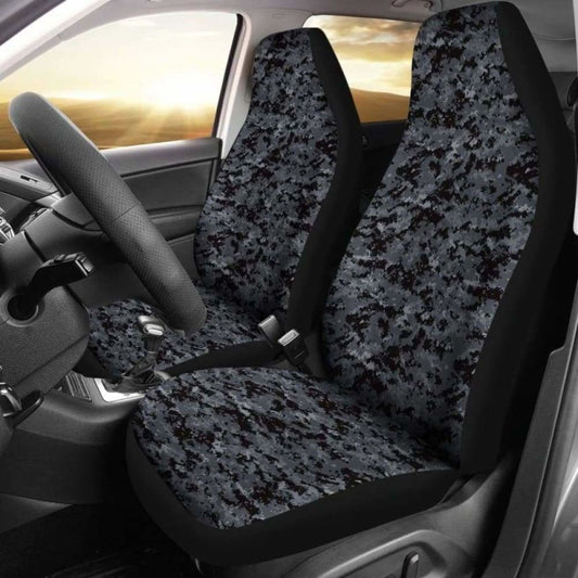 Dark Grey Digital Camouflage Car Seat Covers 112608