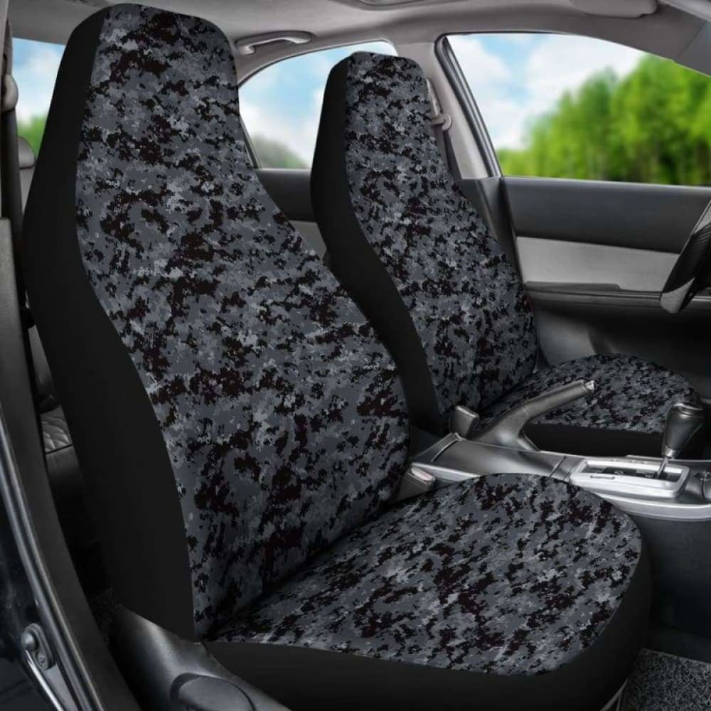 Dark Grey Digital Camouflage Car Seat Covers 112608