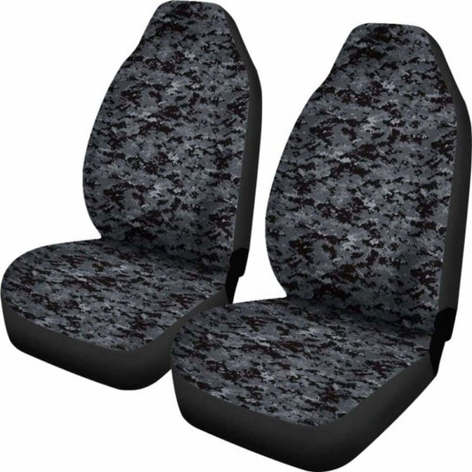 Dark Grey Digital Camouflage Car Seat Covers 112608