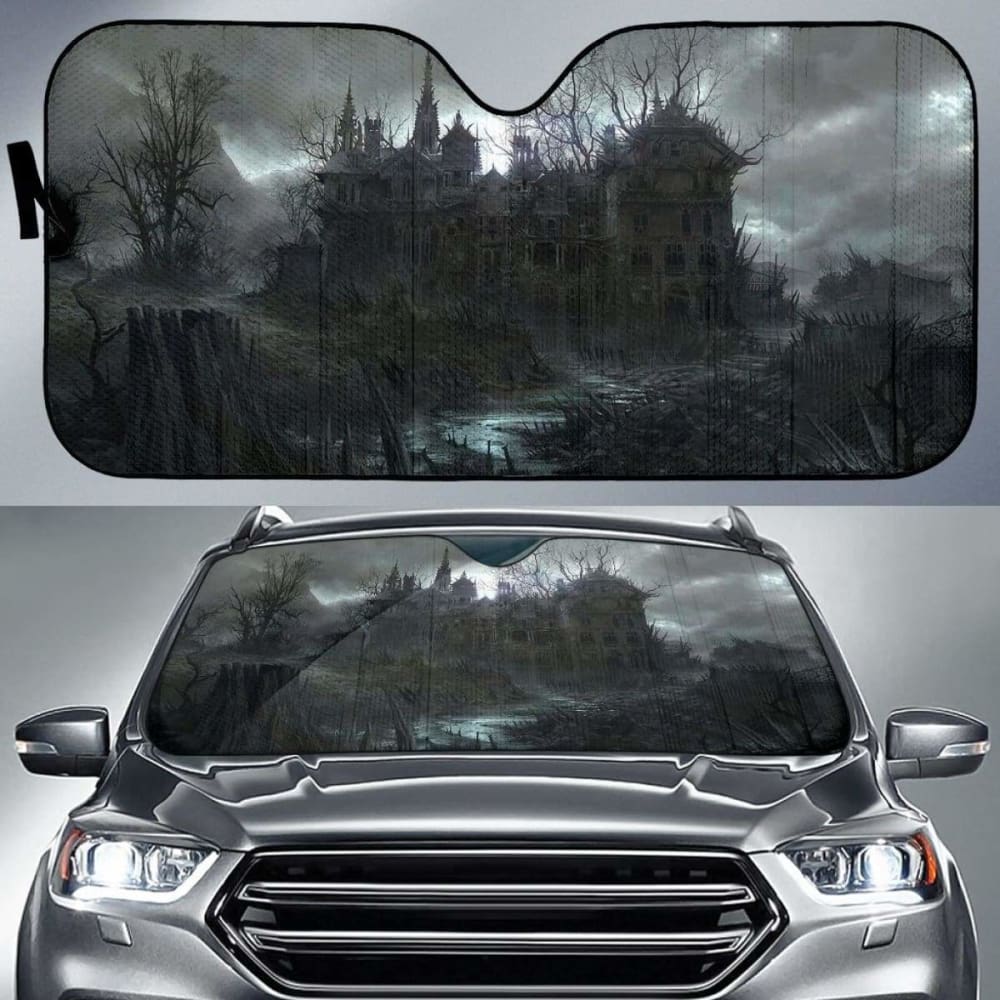 Dark Halloween Castle Sun Shade Amazing Best Gift Ideas 085424 - YourCarButBetter