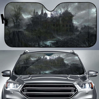 Dark Halloween Castle Sun Shade Amazing Best Gift Ideas 085424 - YourCarButBetter