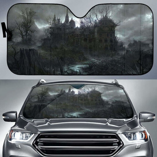 Dark Halloween Castle Sun Shade Amazing Best Gift Ideas 085424 - YourCarButBetter