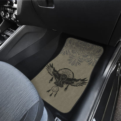 Dark Owl Dreamcatcher Native American Car Floor Mats 210301 - YourCarButBetter