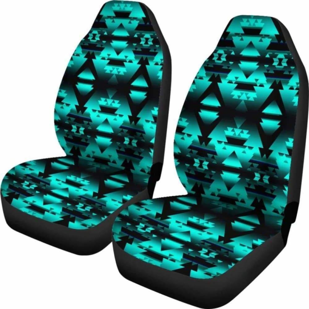 Dark Teal Winter Camp Car Seat Covers 105905 - YourCarButBetter