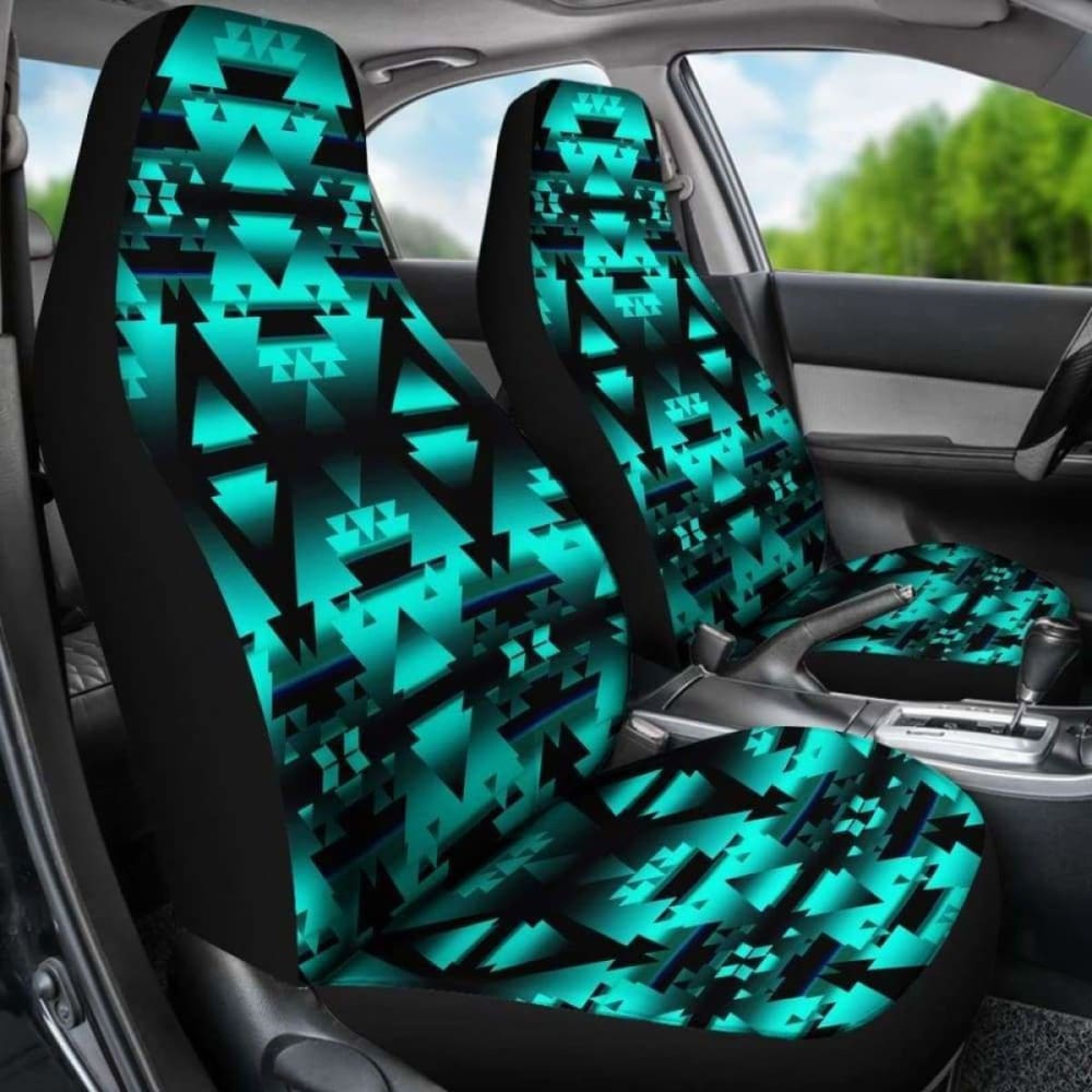 Dark Teal Winter Camp Car Seat Covers 105905 - YourCarButBetter