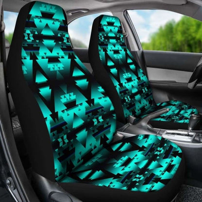 Dark Teal Winter Camp Car Seat Covers 105905 - YourCarButBetter