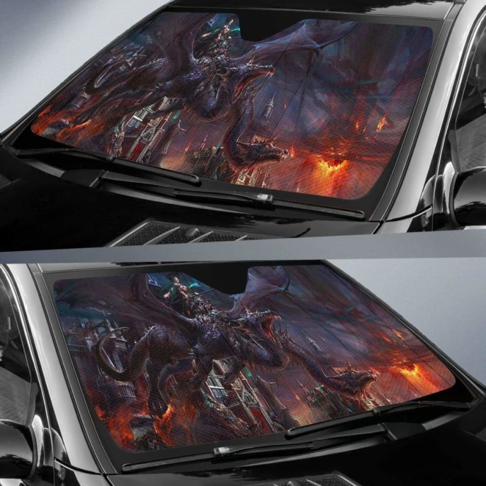 Dark Twin Dragon Sun Shade amazing best gift ideas 172609 - YourCarButBetter