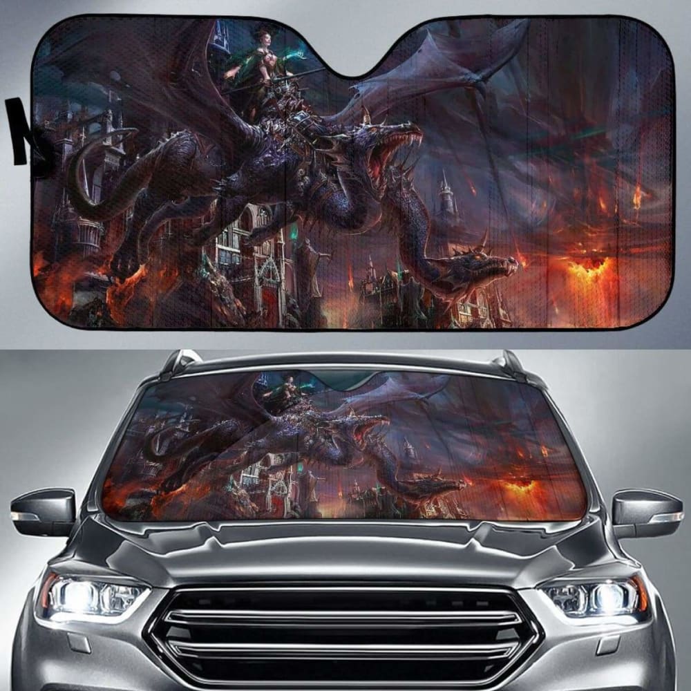 Dark Twin Dragon Sun Shade amazing best gift ideas 172609 - YourCarButBetter