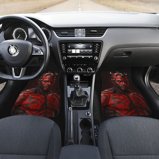 Darth Maul Red Skin And Angry Face Star Wars Car Floor Mats 094201 - YourCarButBetter