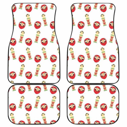 Daruma Japanese Wooden Doll Front And Back Car Mats 094201 - YourCarButBetter
