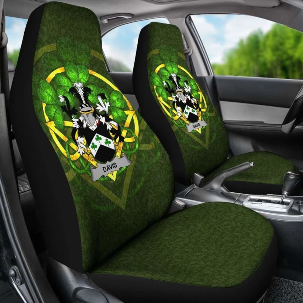 Davis Ireland Car Seat Cover Celtic Shamrock (Set Of Two) 154230 - YourCarButBetter