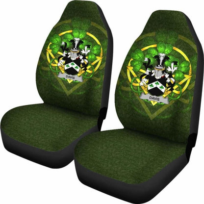 Davis Ireland Car Seat Cover Celtic Shamrock (Set Of Two) 154230 - YourCarButBetter
