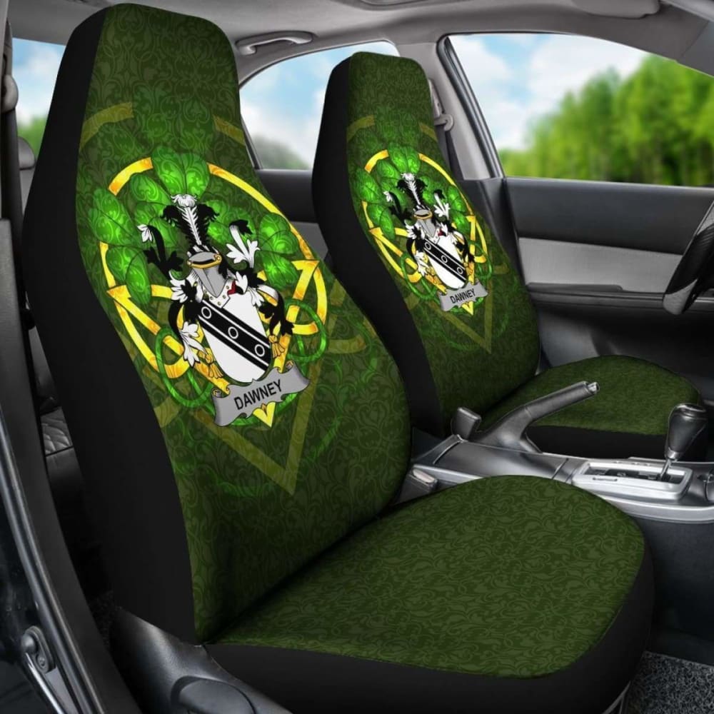 Dawney Or Dawnay Ireland Car Seat Cover Celtic Shamrock (Set Of Two) 154230 - YourCarButBetter