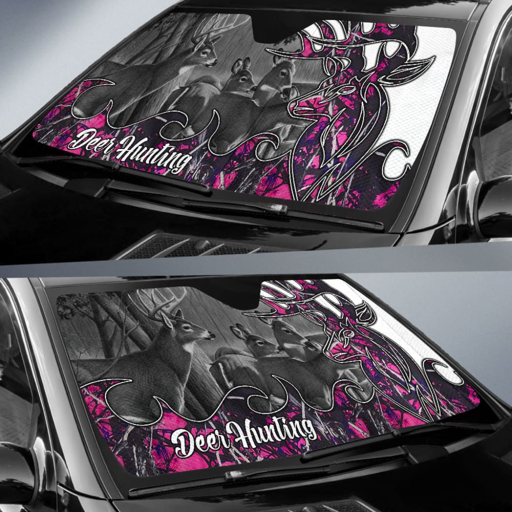 Deer Hunting Muddy Girl Car Auto Sun Shades Custom 1 210401 - YourCarButBetter