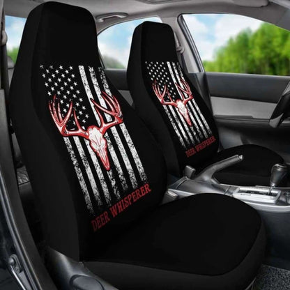 Deer Whisperer Flag Car Seat Covers Awesome 161012