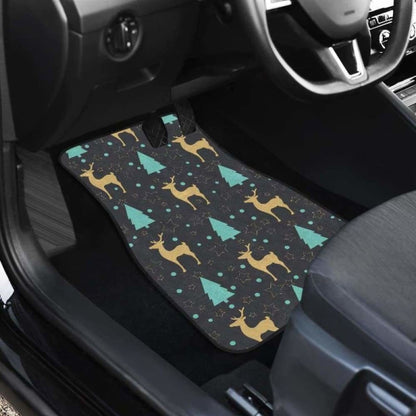 Deers Star Tree Pattern Front And Back Car Mats 161012