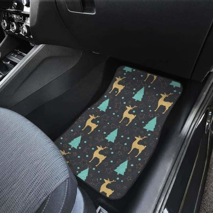 Deers Star Tree Pattern Front And Back Car Mats 161012
