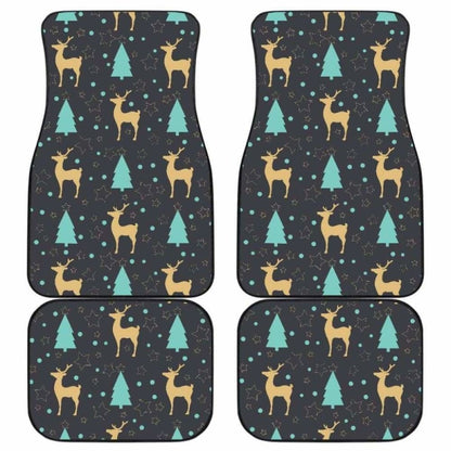 Deers Star Tree Pattern Front And Back Car Mats 161012