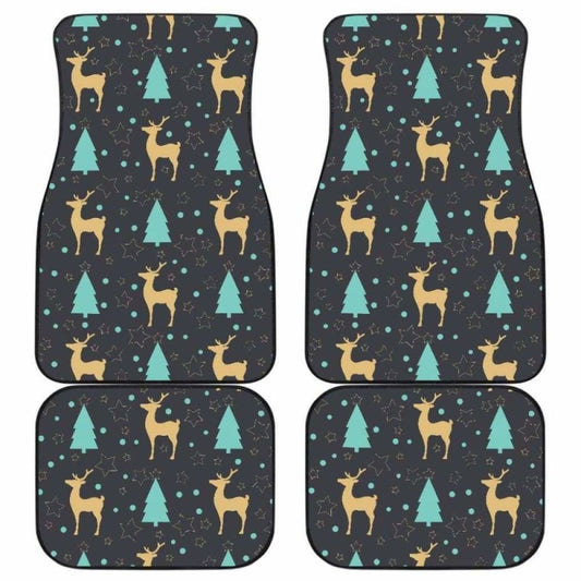 Deers Star Tree Pattern Front And Back Car Mats 161012