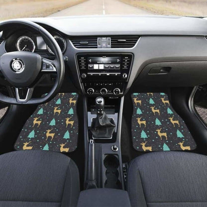 Deers Star Tree Pattern Front And Back Car Mats 161012