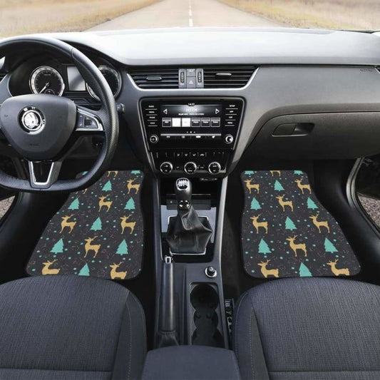 Deers Star Tree Pattern Front And Back Car Mats 161012