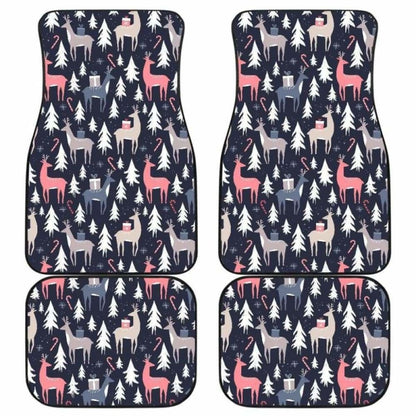 Deers Winter Christmas Pattern Front And Back Car Mats 161012