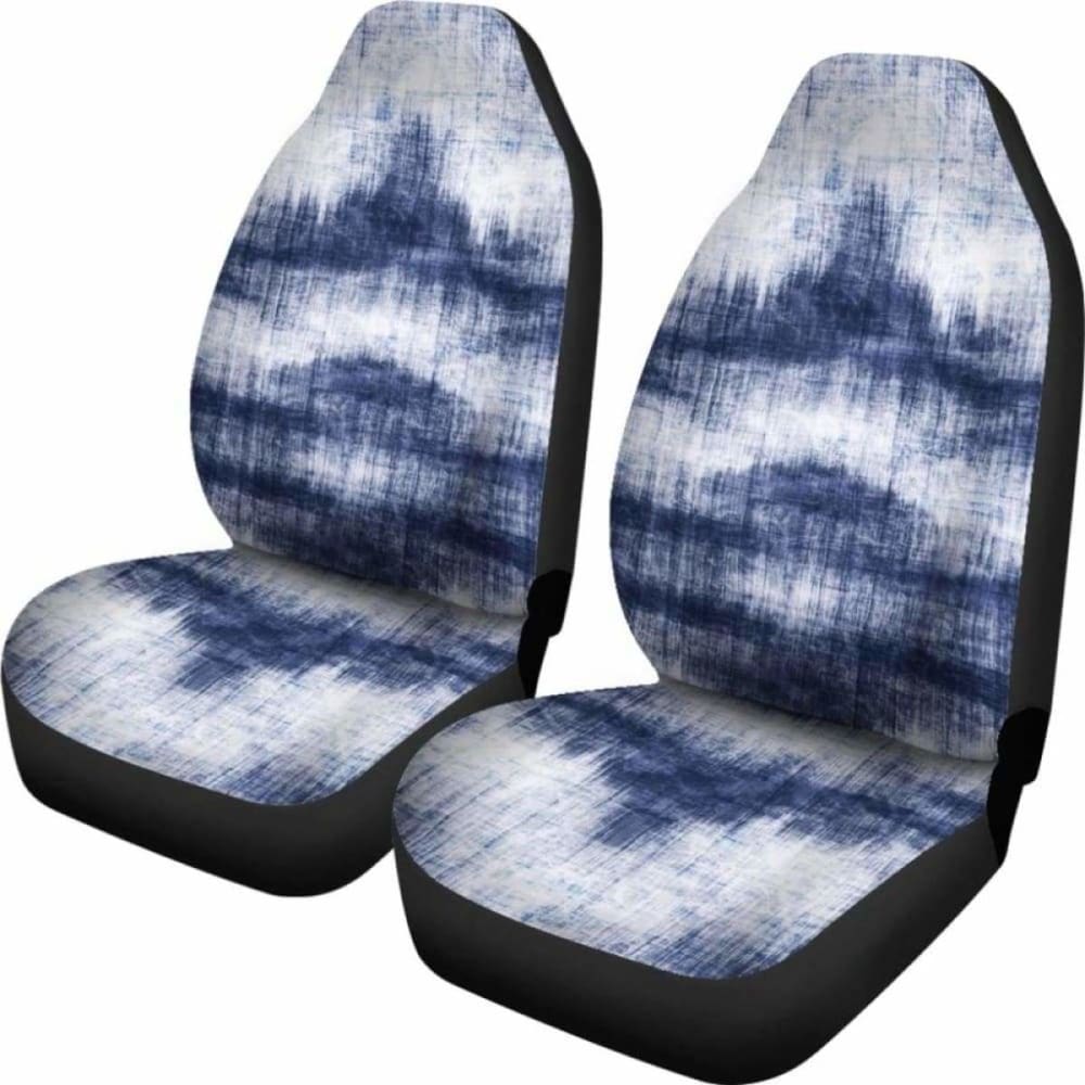 Denim Blue Abstract Grunge Car Seat Covers 232125 - YourCarButBetter