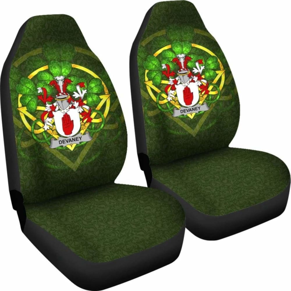 Devaney Or O’Devaney Ireland Car Seat Cover Celtic Shamrock (Set Of Two) 154230 - YourCarButBetter