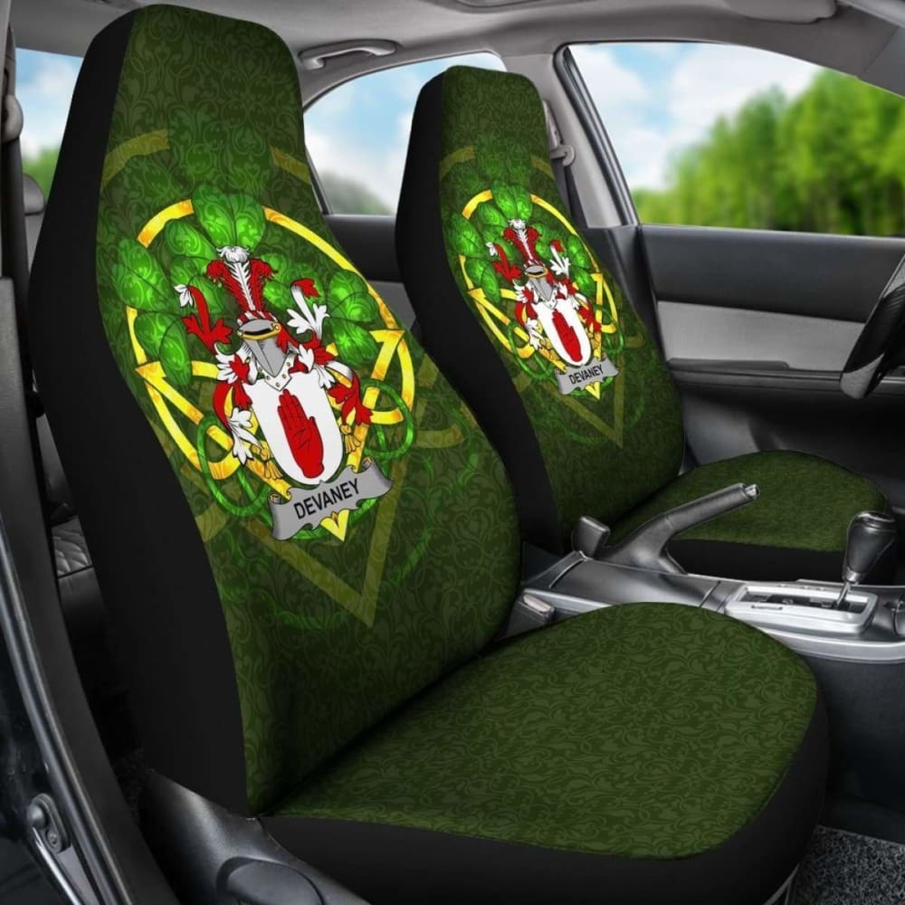 Devaney Or O’Devaney Ireland Car Seat Cover Celtic Shamrock (Set Of Two) 154230 - YourCarButBetter
