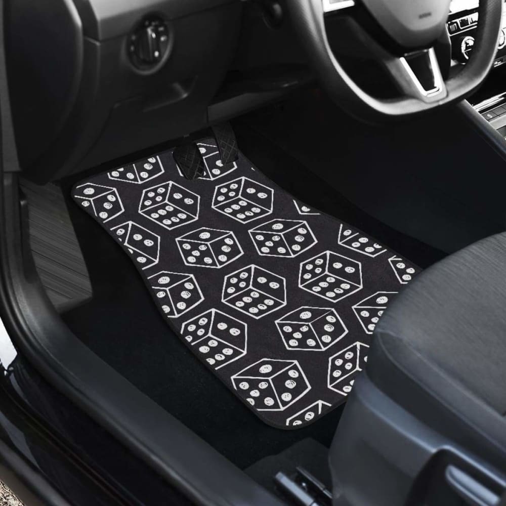 Dice Pattern Print Design 01 Front And Back Car Mats 153908 - YourCarButBetter