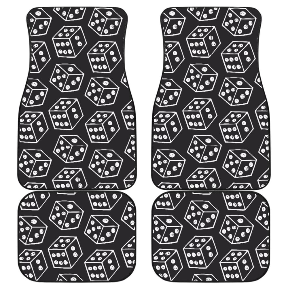 Dice Pattern Print Design 01 Front And Back Car Mats 153908 - YourCarButBetter