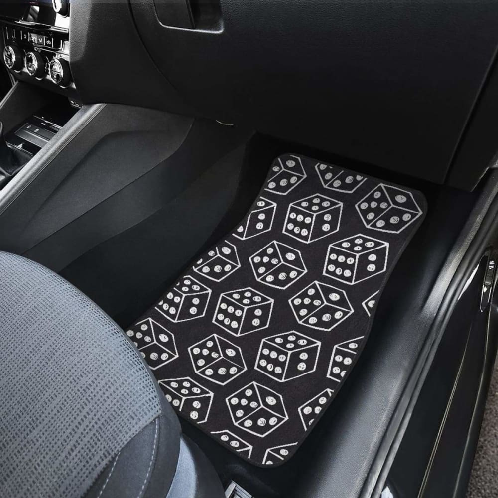 Dice Pattern Print Design 01 Front And Back Car Mats 153908 - YourCarButBetter