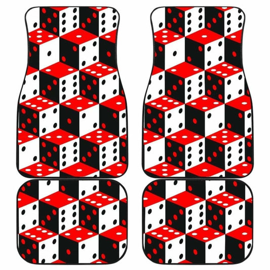 Dice Pattern Print Design 02 Front And Back Car Mats 153908 - YourCarButBetter
