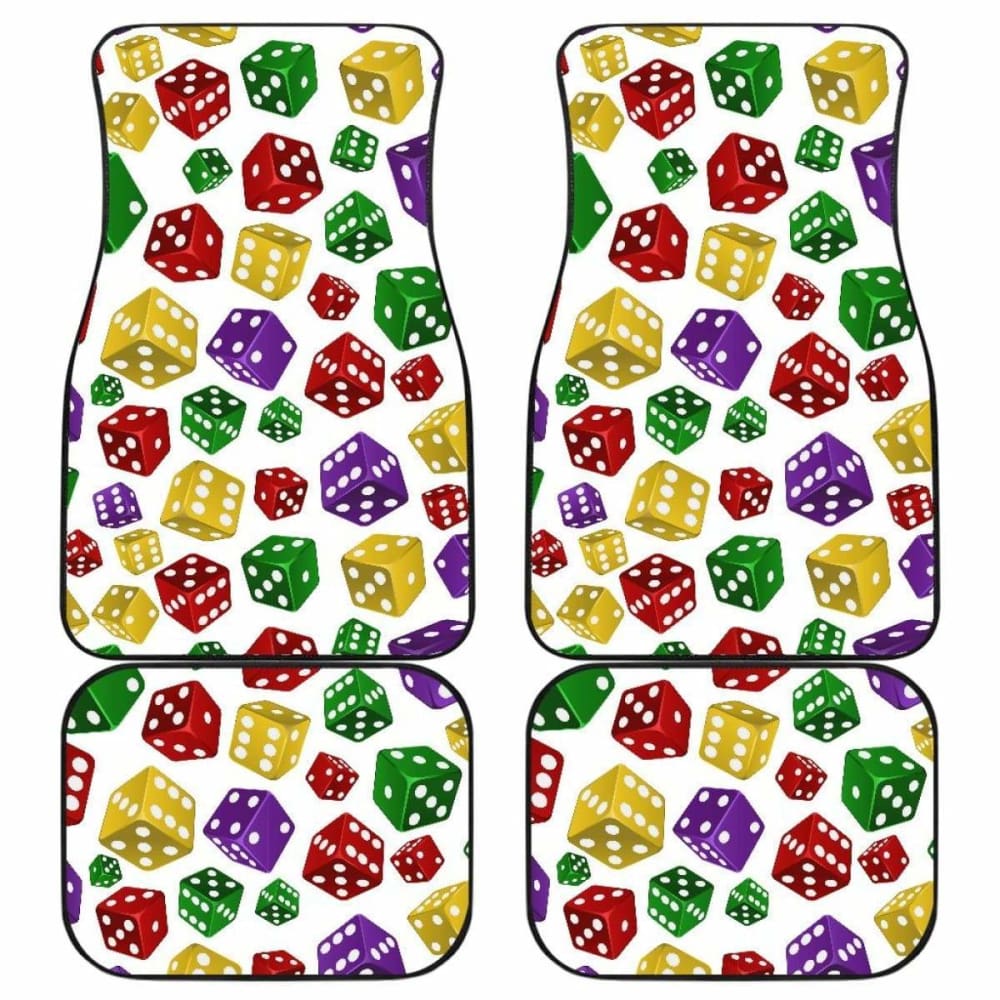 Dice Pattern Print Design 03 Front And Back Car Mats 153908 - YourCarButBetter