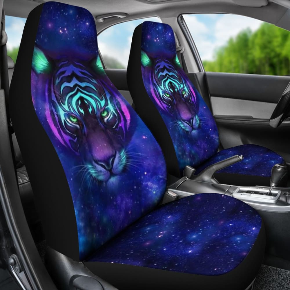 Digital Galaxy Tiger Face Car Seat Covers 212703 - YourCarButBetter